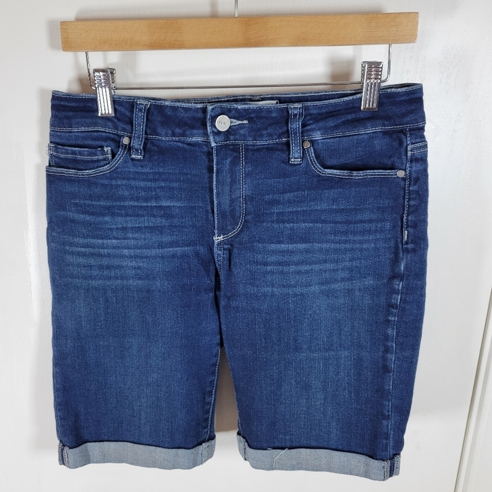 Paige Jax Knee-Length Denim Shorts Size 28